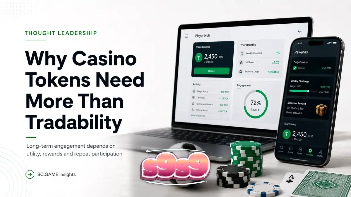 Ilustrasi digital tentang ekosistem token kasino modern dan keterlibatan pengguna